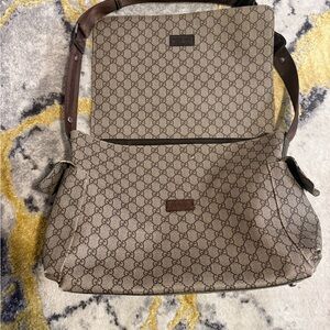 Gucci Brown Monogram Messenger Bag